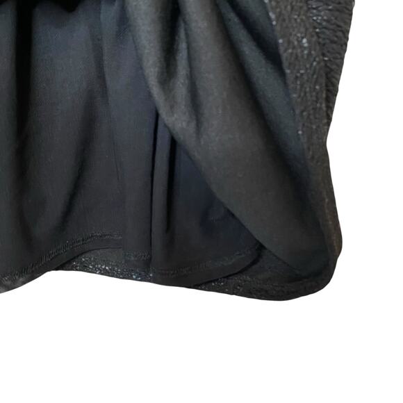 Kay Unger Ruched Black Shimmer Sheath Dress size 10 - Picture 4 of 5